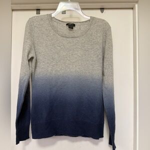Pure Amici 100% cashmere crew neck sweater - ombré blue/gray - size M